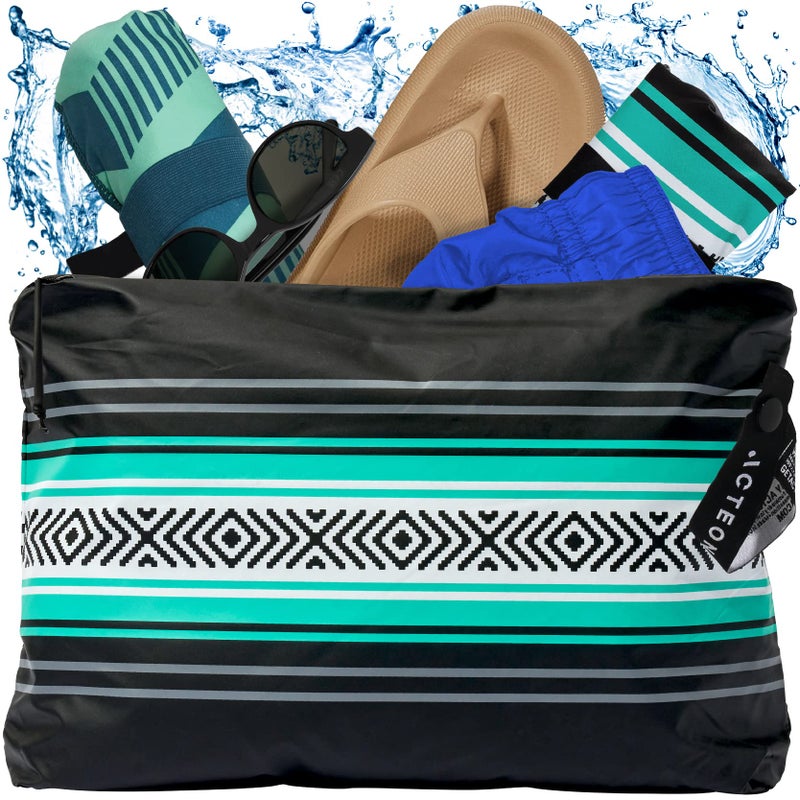 Acteon Wet Dry Bag, Large Travel Water-Resistant Swimsuit & Clothes Organizer, Foldable Pocket Sized Pool, Beach & Gym Bags, Fit for Bikini, Swim Workout Shoes & Towels, Toiletries, Dirty Laundry - Image 1